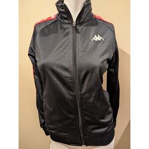 KAPPA 222 BANDA Wanniston Slim Womens Track Jacket - Black -‎ Size Small